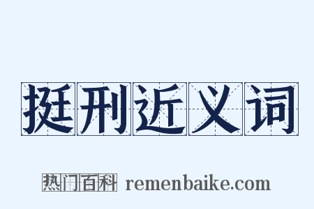挺刑近义词是什么意思的图片